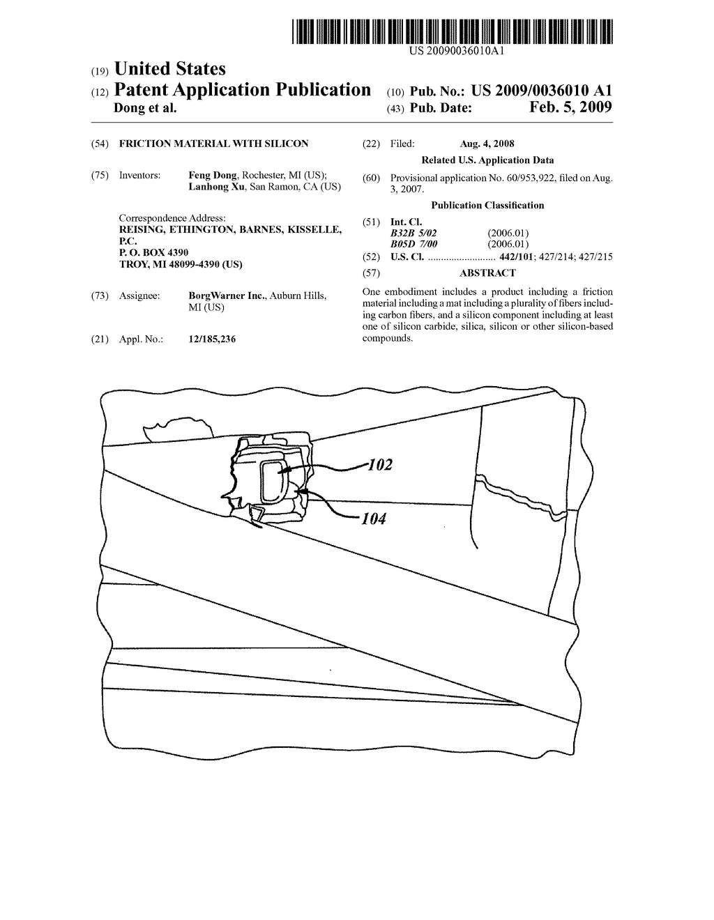 FRICTION MATERIAL WITH SILICON - diagram, schematic, and image 01