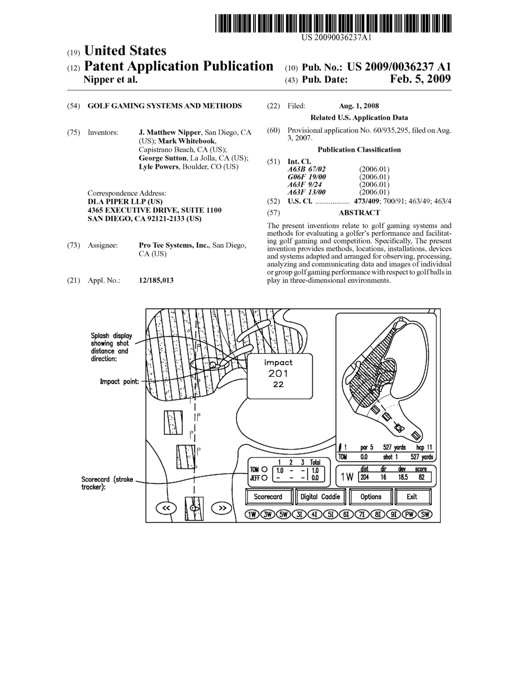 GOLF GAMING SYSTEMS AND METHODS - diagram, schematic, and image 01