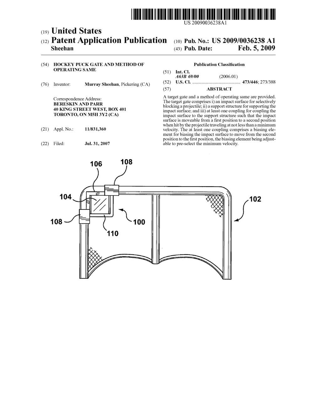 HOCKEY PUCK GATE AND METHOD OF OPERATING SAME - diagram, schematic, and image 01