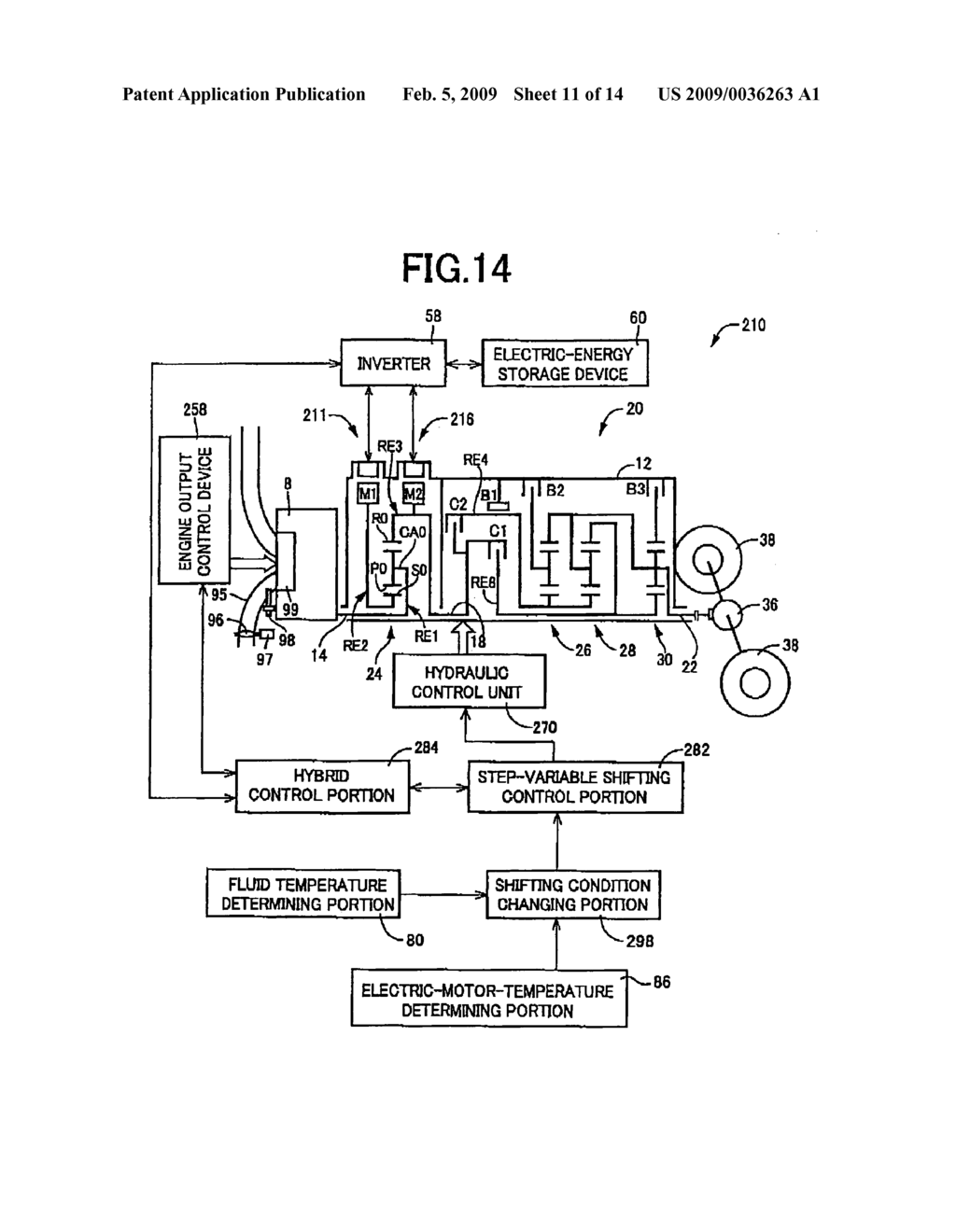 Control apparatus for hybrid vehicle power transmitting system - diagram, schematic, and image 12