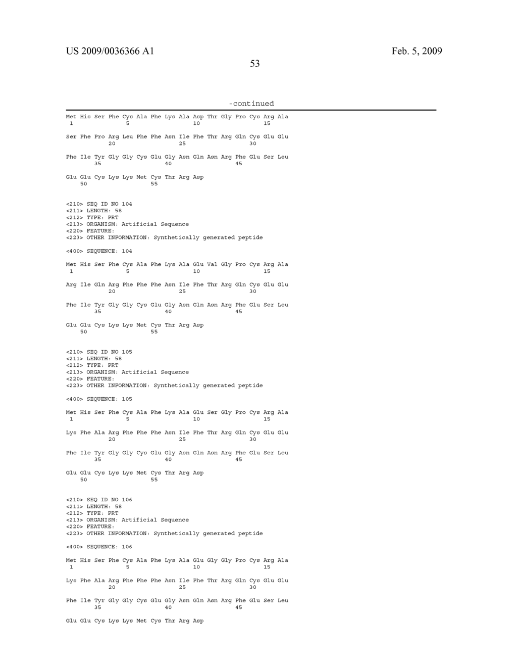 INHIBITORS OF HUMAN PLASMIN DERIVED FROM THE KUNITZ DOMAINS - diagram, schematic, and image 54