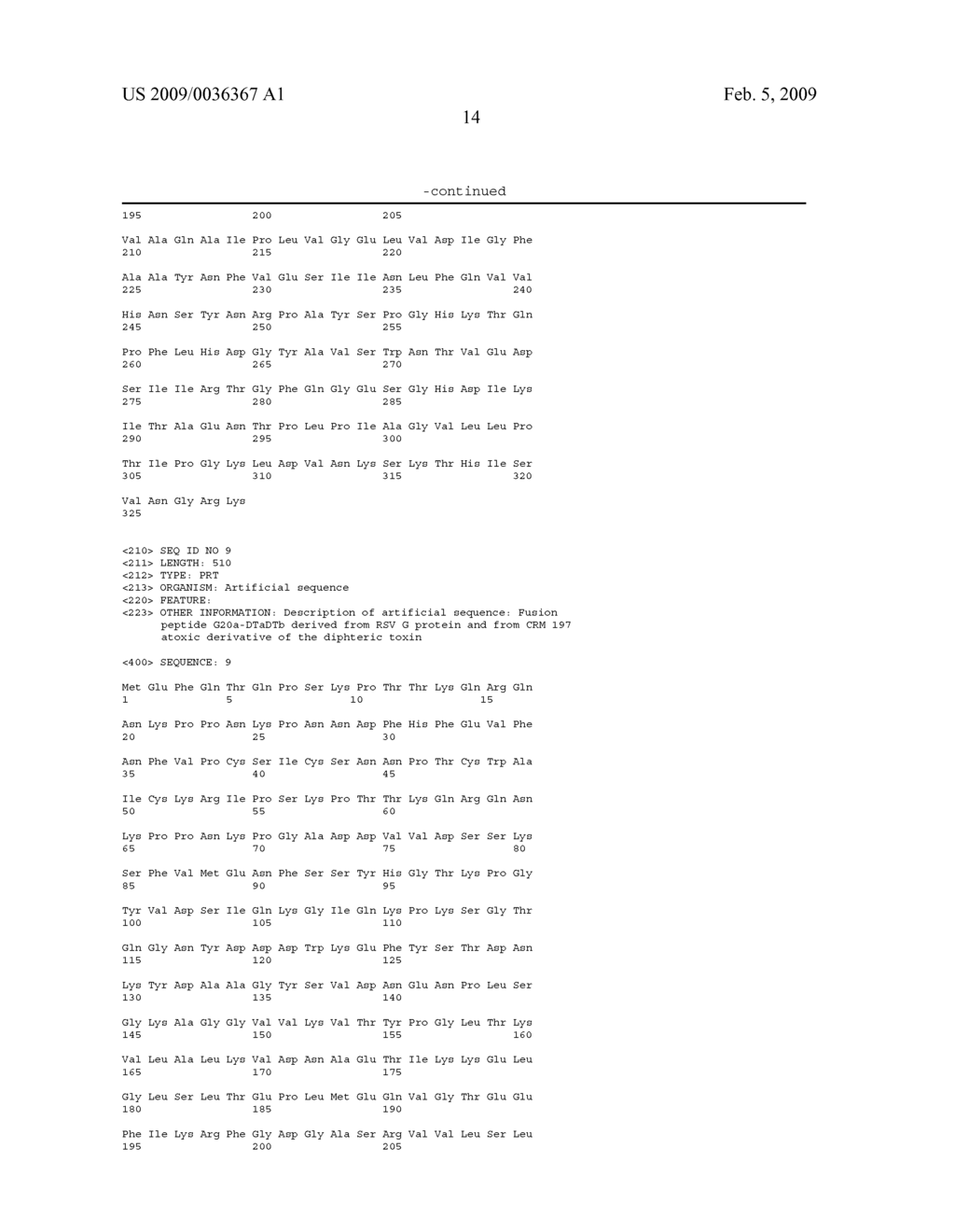 Novel peptides of the respiratory syncytial virus (RSV) G protein and their use in a vaccine - diagram, schematic, and image 18