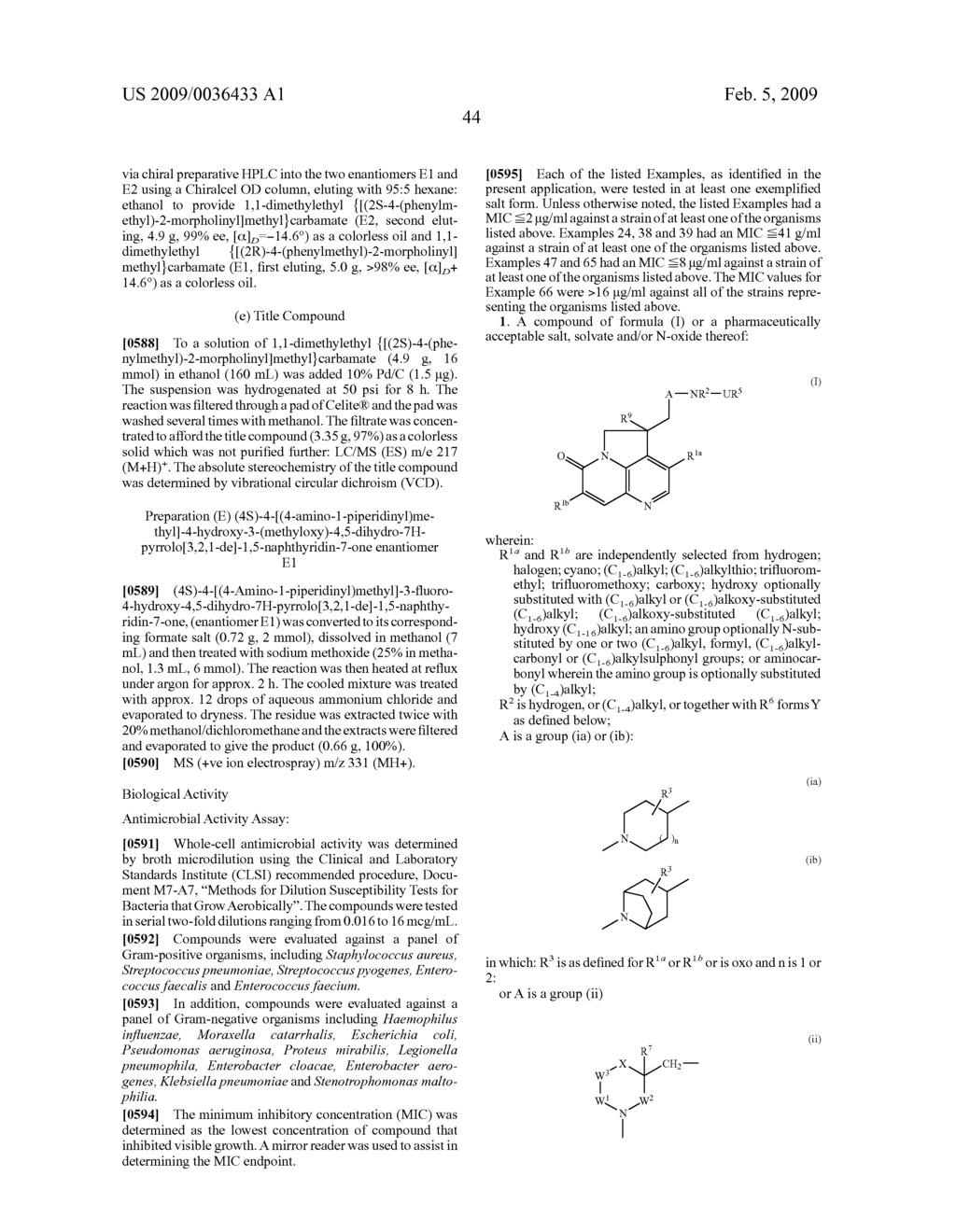 Heterocyclic Compounds, their Preparation and their Use as Antibacterials - diagram, schematic, and image 45