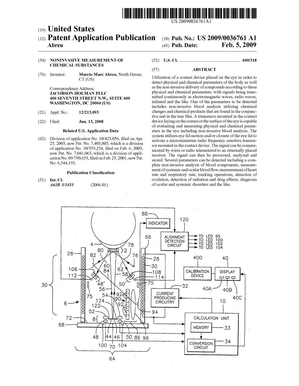 Noninvasive measurement of chemical substances - diagram, schematic, and image 01