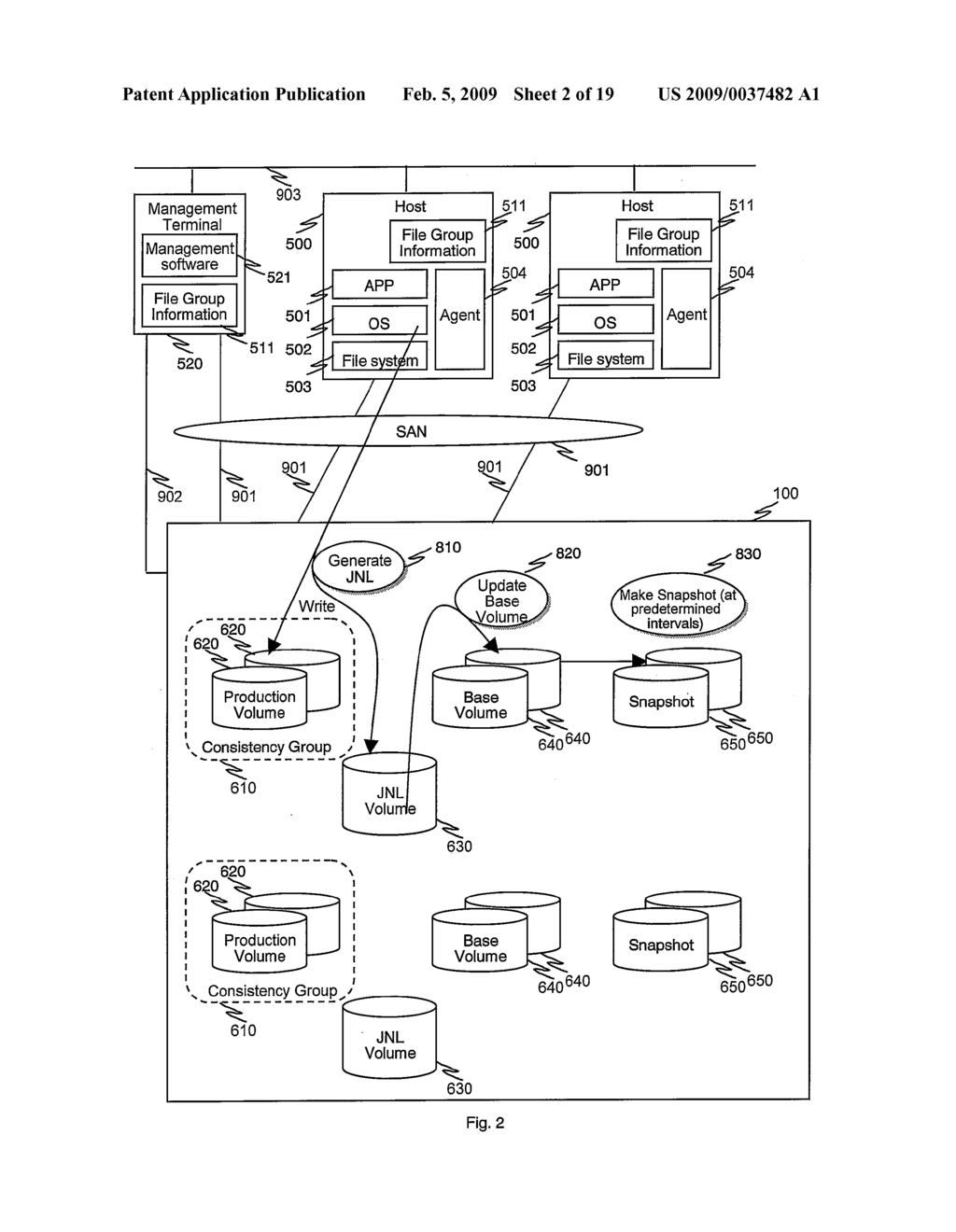 METHOD AND APPARATUS FOR ACHIEVING CONSISTENCY OF FILES IN CONTINUOUS DATA PROTECTION - diagram, schematic, and image 03