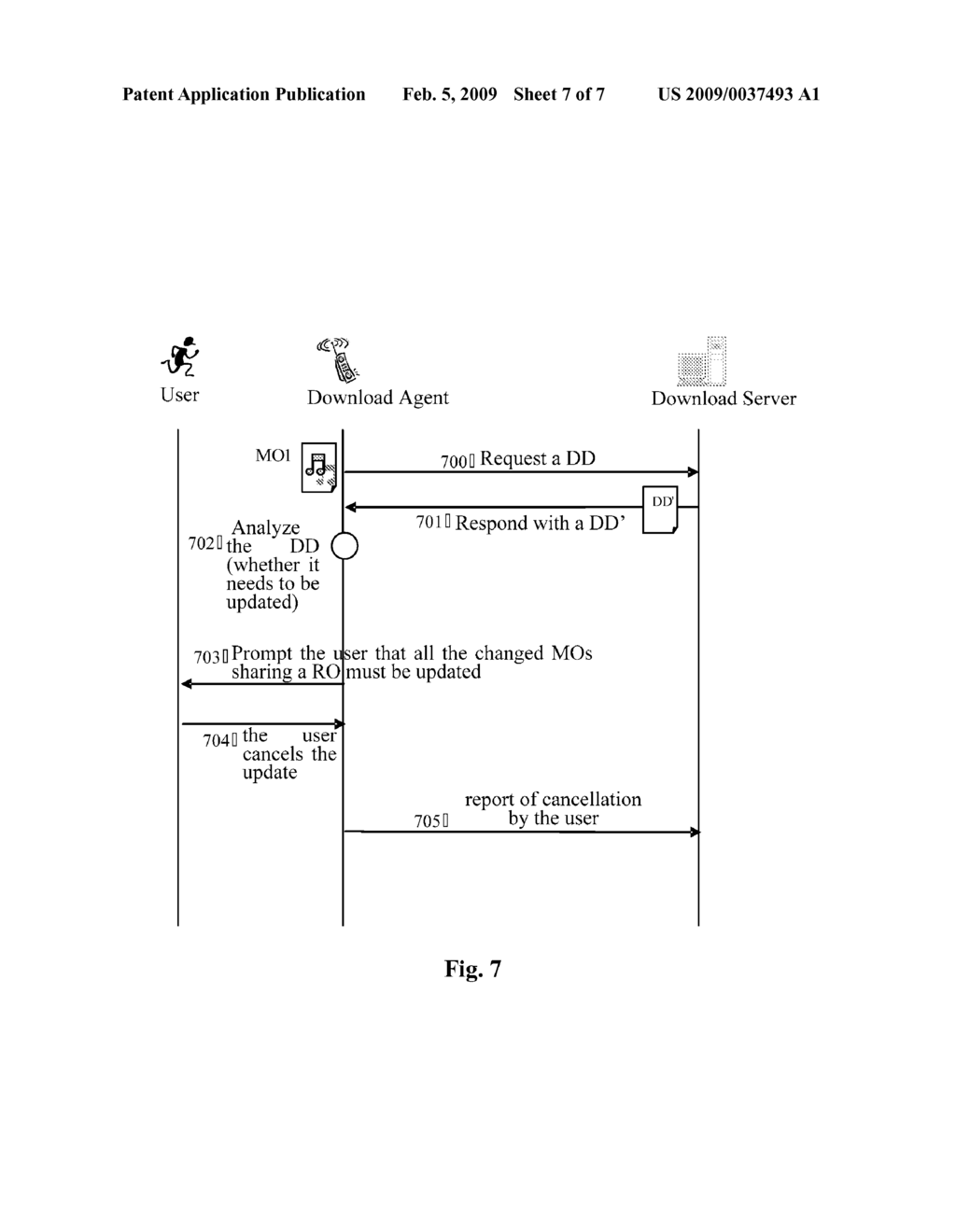 METHOD AND DEVICE FOR UPDATING AN OBJECT WITH COPYRIGHT ATTRIBUTE - diagram, schematic, and image 08