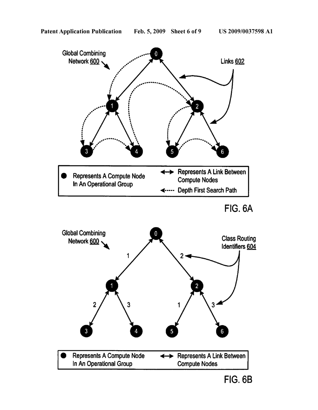 Providing Nearest Neighbor Point-to-Point Communications Among Compute Nodes of an Operational Group in a Global Combining Network of a Parallel Computer - diagram, schematic, and image 07