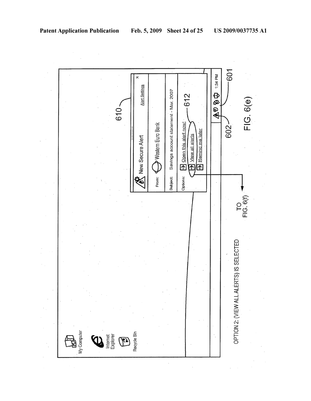 METHOD AND SYSTEM FOR DELIVERING SECURE MESSAGES TO A COMPUTER DESKTOP - diagram, schematic, and image 25