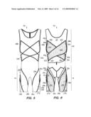 SWIMSUIT HAVING COMPRESSION PANELS diagram and image