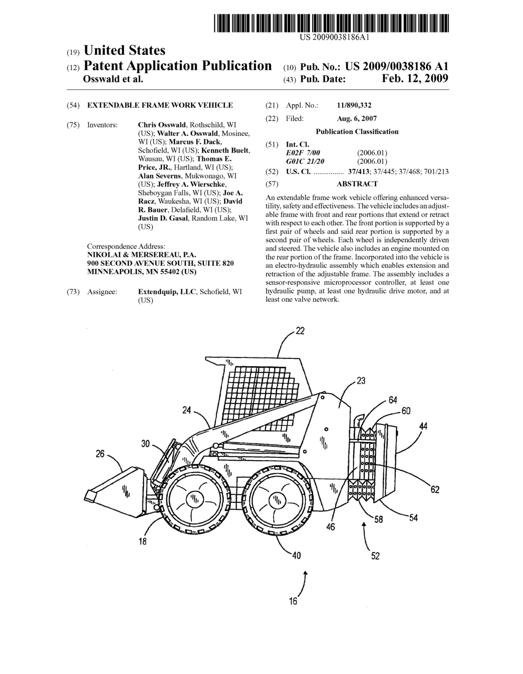 Extendable frame work vehicle - diagram, schematic, and image 01