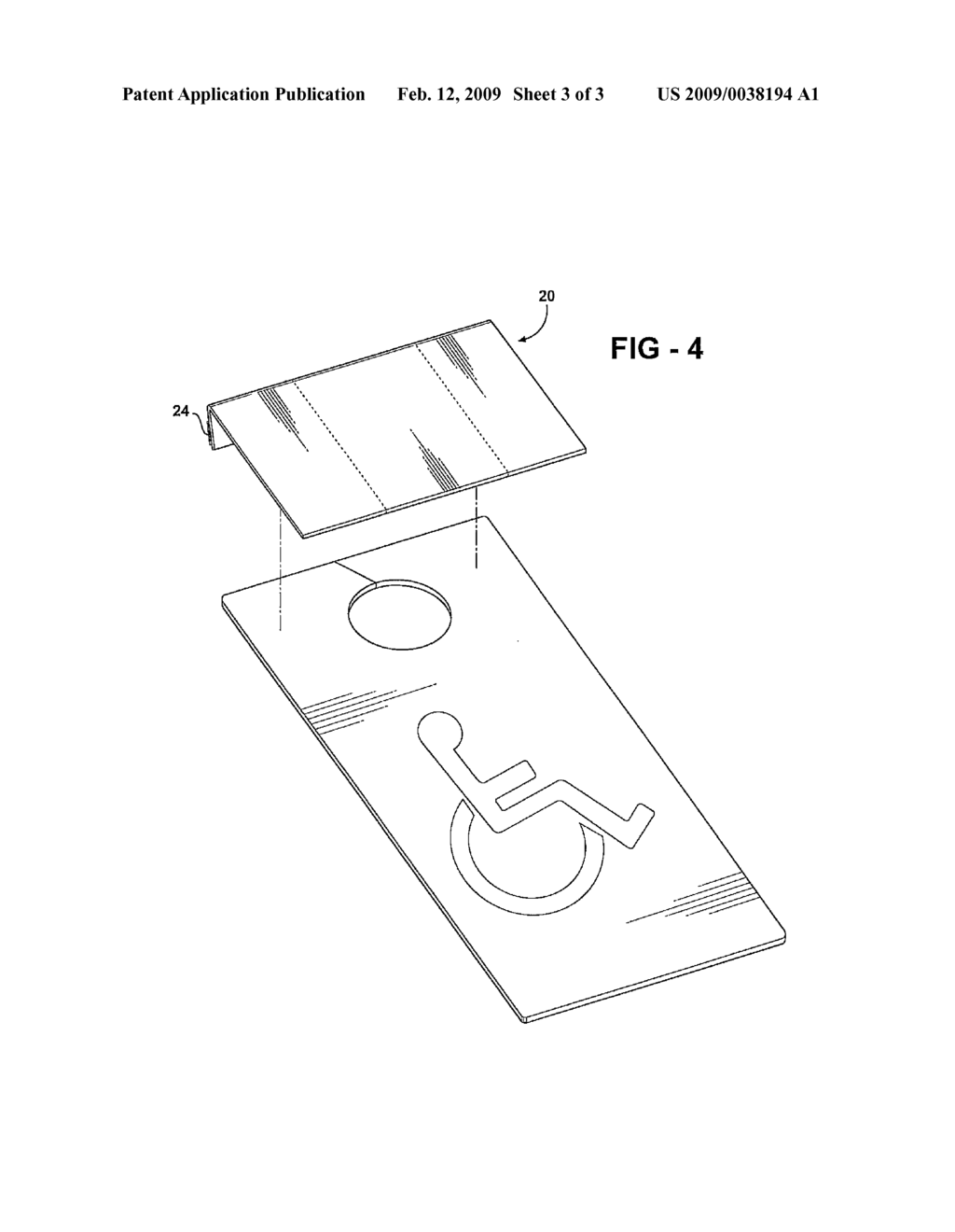 HOLDER FOR HANDICAP PERMIT - diagram, schematic, and image 04