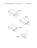 METHOD OF FOLDING A RECTANGULAR SHEET OF PACKING MATERIAL ABOUT A PARALLELEPIPIED-SHAPED ARTICLE TO FORM A TUBULAR WRAPPING WITH AN OPEN END diagram and image