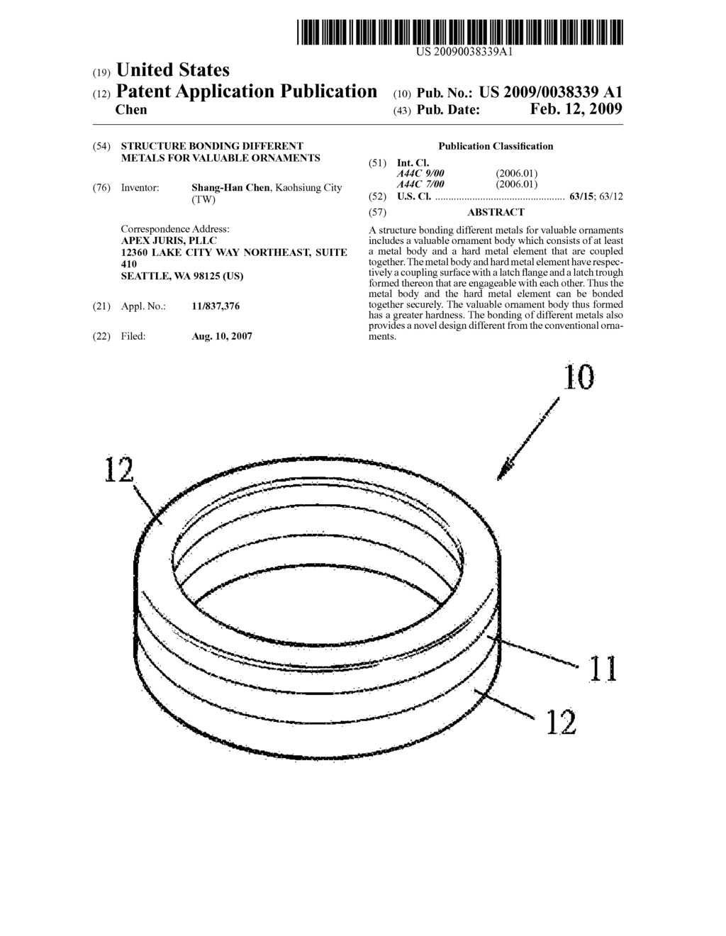 STRUCTURE BONDING DIFFERENT METALS FOR VALUABLE ORNAMENTS - diagram, schematic, and image 01