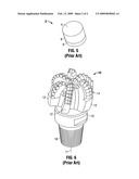 Method and apparatus for retaining polycrystalline diamond cutters in a drill bit body of matrix or steel diagram and image