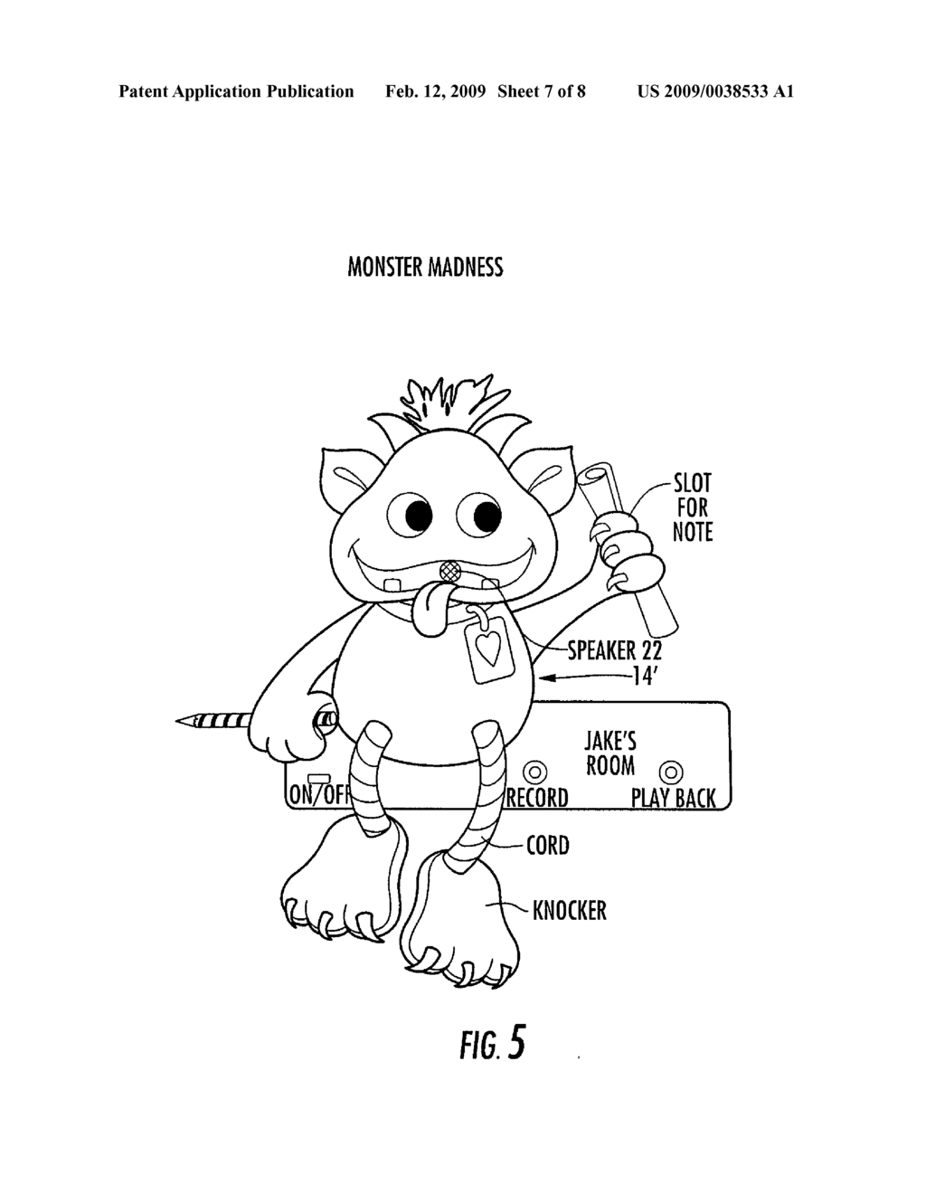 TOY DOOR KNOCKER, AND CONSTRUCTION AND EDUCATIONAL KITS INCLUDING A DOOR KNOCKER - diagram, schematic, and image 08