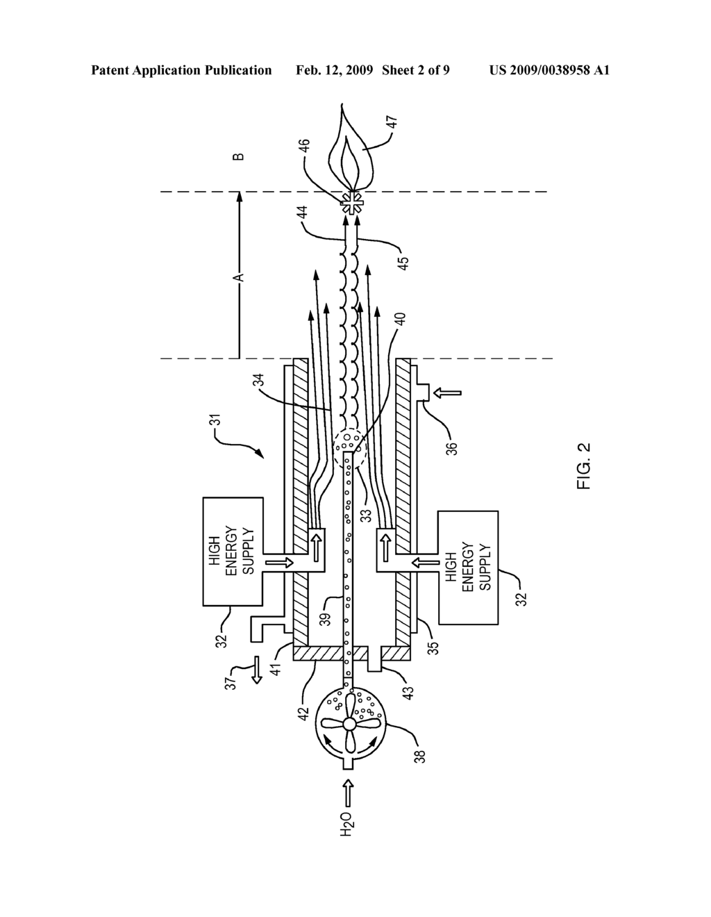 Method and Apparatus for a Low Cost and Carbon Free Point of Use Dissociation of Water into Elemental Gases and Production of Hydrogen Related Power - diagram, schematic, and image 03