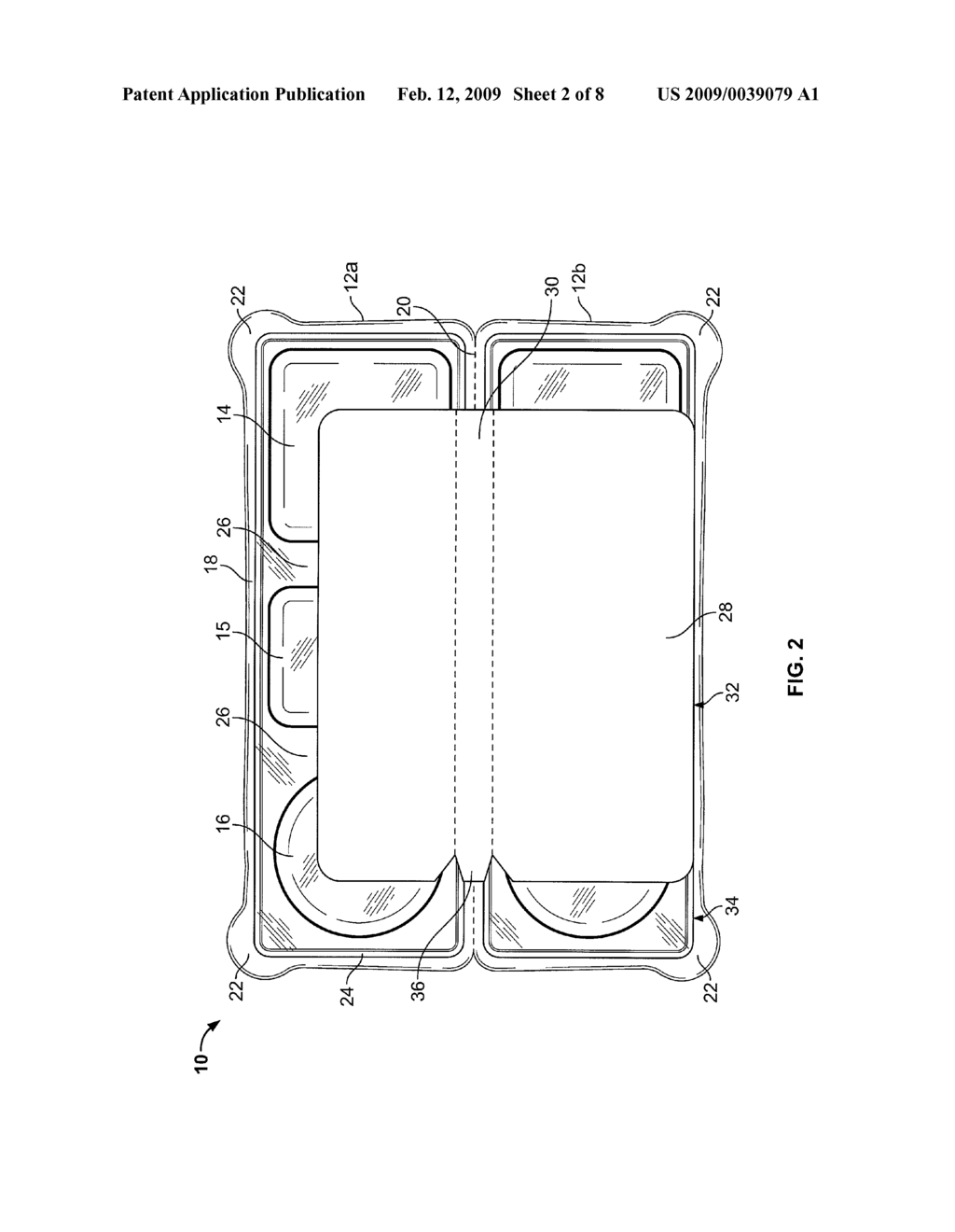 MULTIPLE-TRAY, MULTIPLE-COMPARTMENT FOOD PACKAGE - diagram, schematic, and image 03