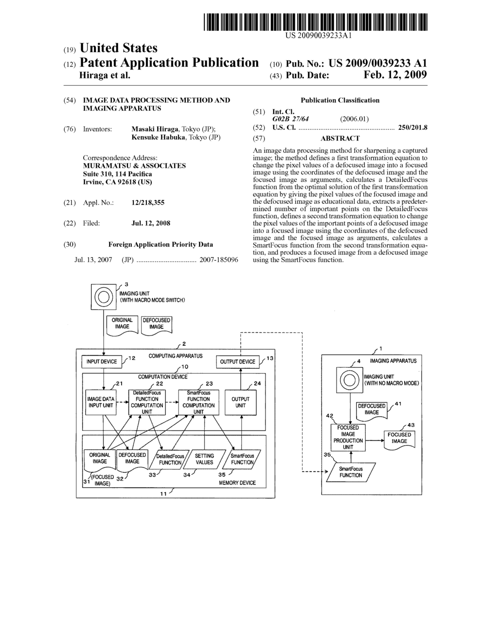 Image data processing method and imaging apparatus - diagram, schematic, and image 01