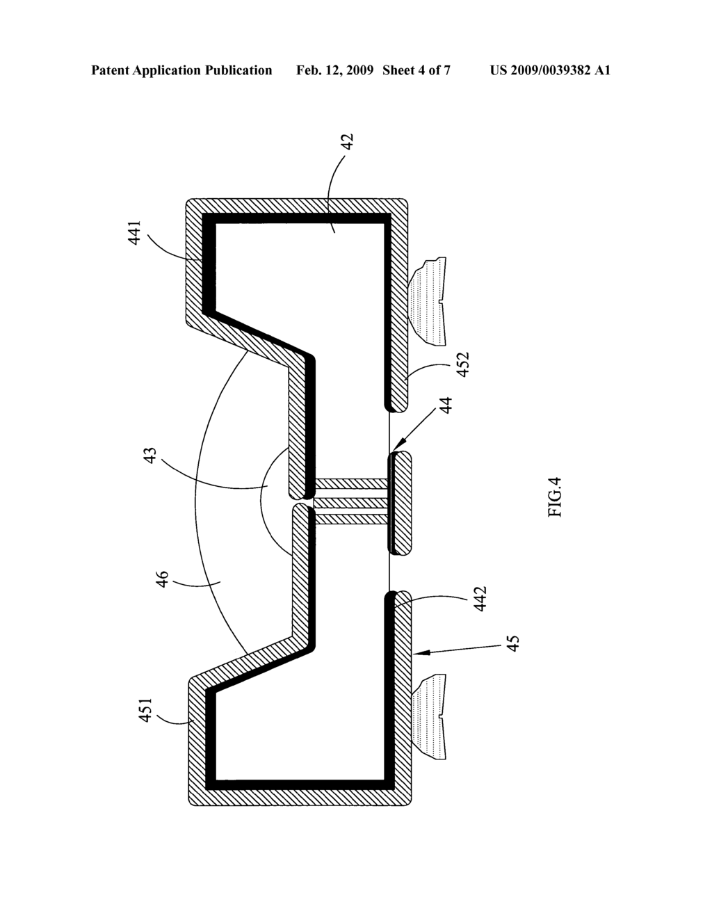 LIGHT EMITTING DIODE PACKAGE STRUCTURE - diagram, schematic, and image 05