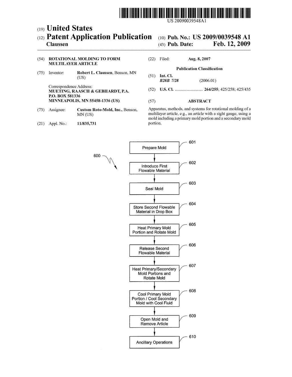 ROTATIONAL MOLDING TO FORM MULTILAYER ARTICLE - diagram, schematic, and image 01