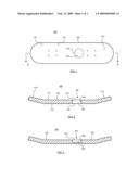 SKATEBOARD DECK WITH DECORATIVE WINDOW IN A CAVITY diagram and image