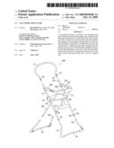 Collapsible high chair diagram and image