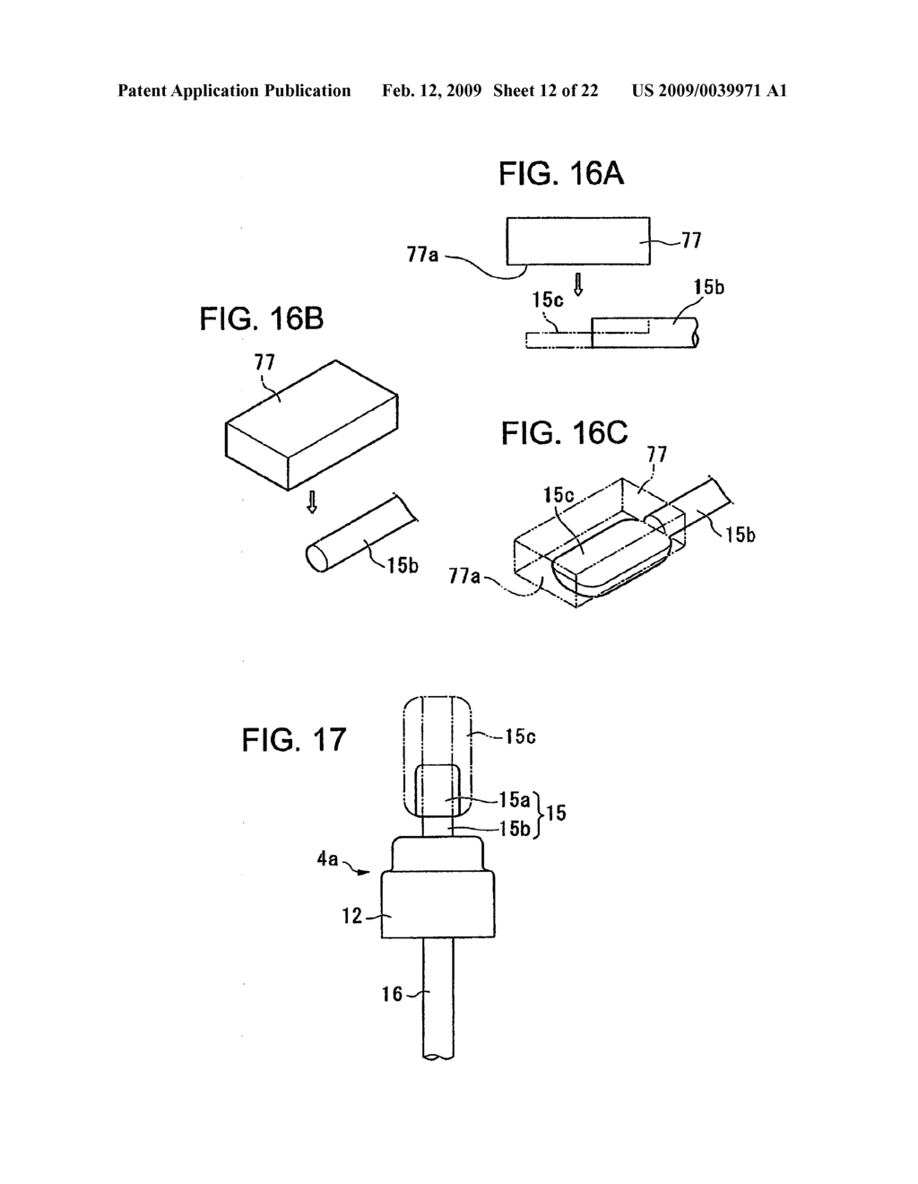 METHOD OF FABRICATING HERMETIC TERMINAL AND HERMETIC TERMINAL, METHOD OF FABRICATING PIEZOELECTRIC OSCILLATOR AND PIEZOELECTRIC OSCILLATOR, OSCILLATOR, ELECTRONIC APPLIANCE, AND RADIO CLOCK - diagram, schematic, and image 13