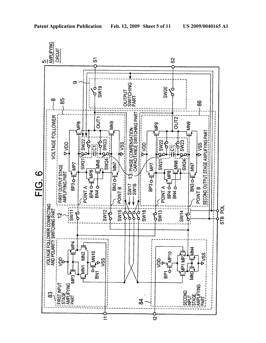 Amplifying circuit and display unit - diagram, schematic, and image 06