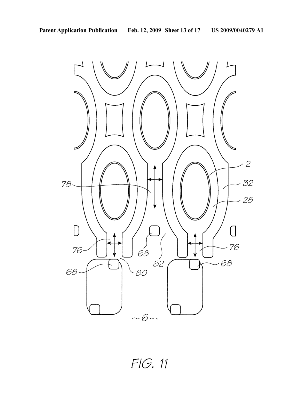 INKJET PRINTHEAD WITH NON-UNIFORM NOZZLE CHAMBER INLETS - diagram, schematic, and image 14