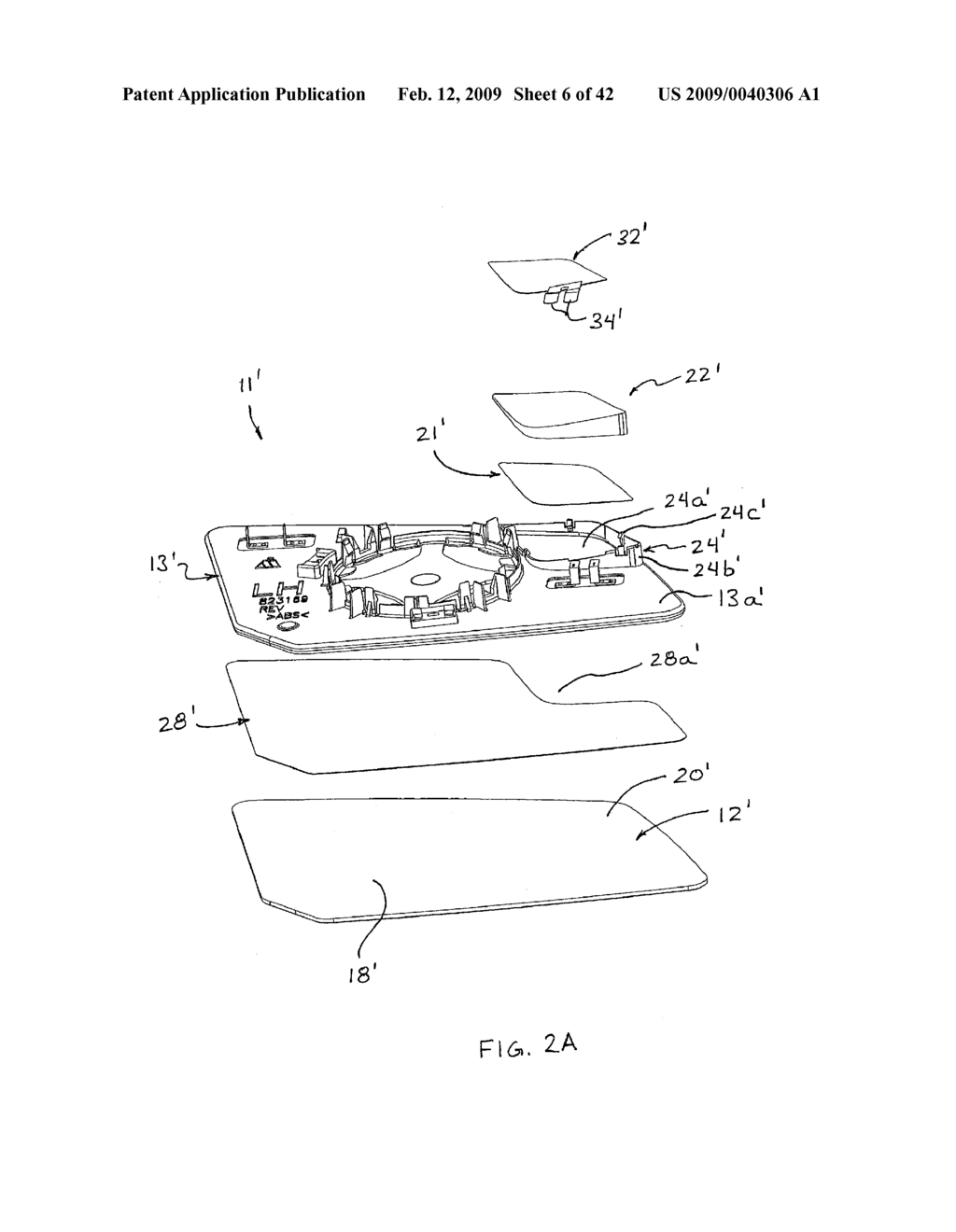 VEHICLE MIRROR ASSEMBLY WITH WIDE ANGLE ELEMENT - diagram, schematic, and image 07