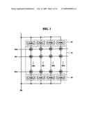 NONVOLATILE MEMORY DEVICE USING RESISTIVE ELEMENTS AND AN ASSOCIATED DRIVING METHOD diagram and image