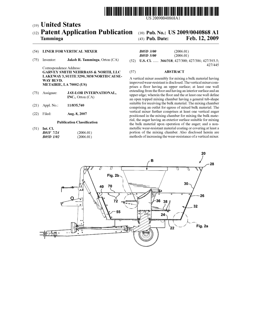 Liner for Vertical Mixer - diagram, schematic, and image 01