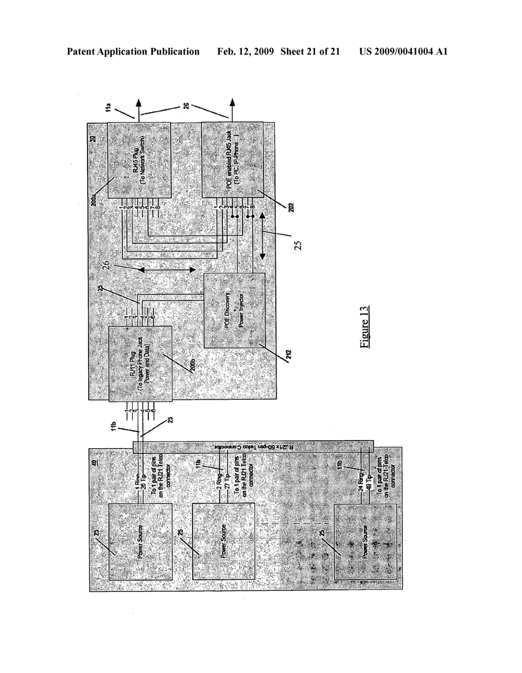 Inline power system and method for network communications - diagram, schematic, and image 22