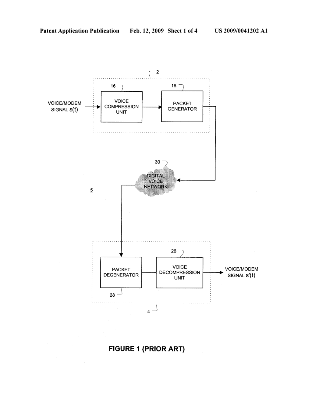 METHOD AND APPARATUS FOR CODING MODEM SIGNALS FOR TRANSMISSION OVER VOICE NETWORKS - diagram, schematic, and image 02