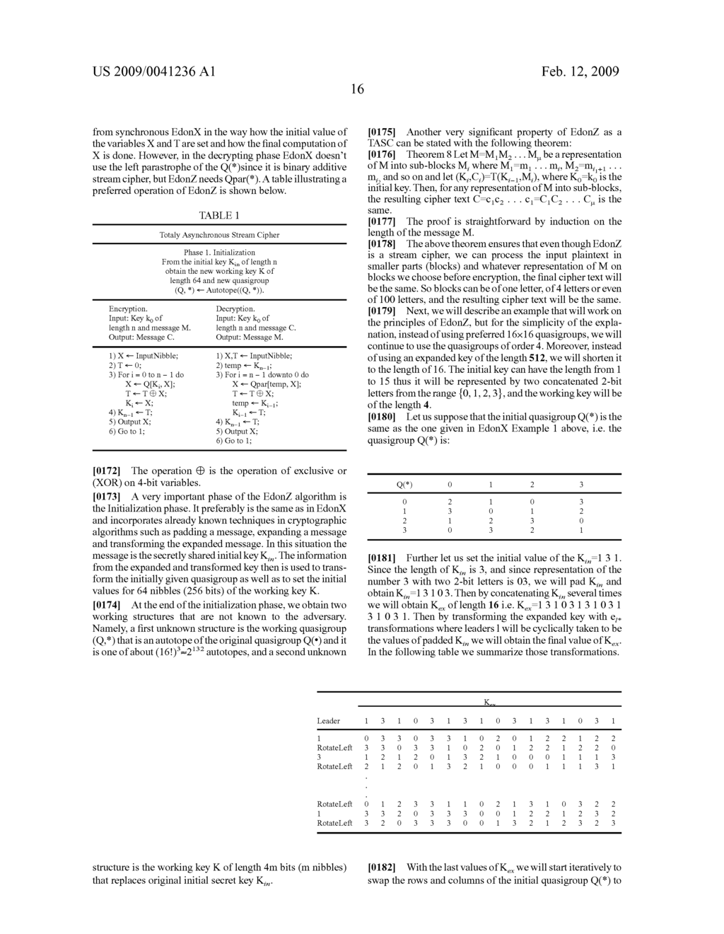 Cryptographic primitives, error coding, and pseudo-random number improvement methods using quasigroups - diagram, schematic, and image 18