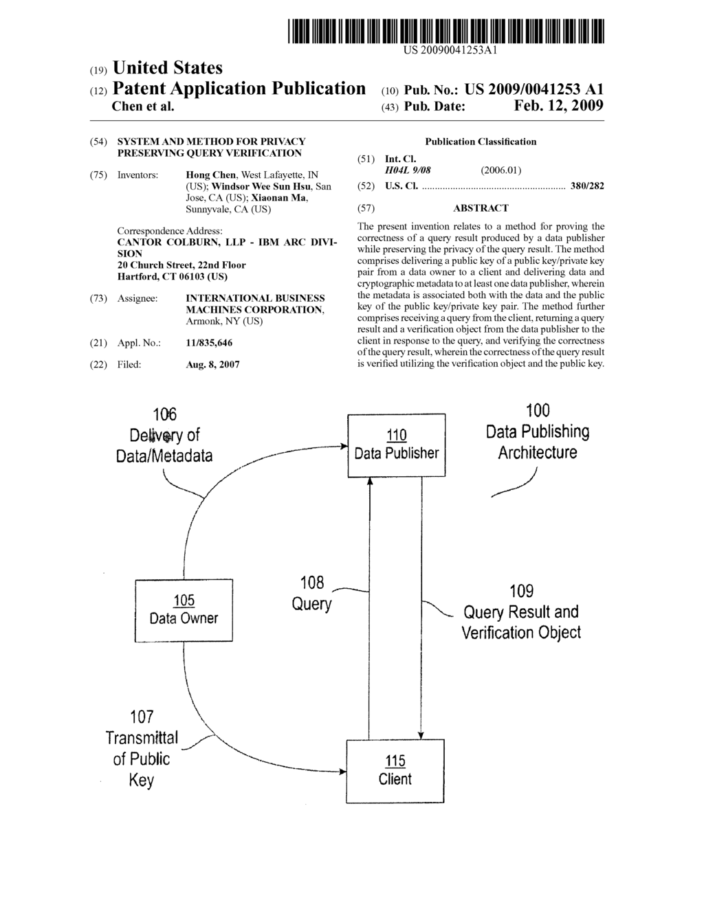 SYSTEM AND METHOD FOR PRIVACY PRESERVING QUERY VERIFICATION - diagram, schematic, and image 01