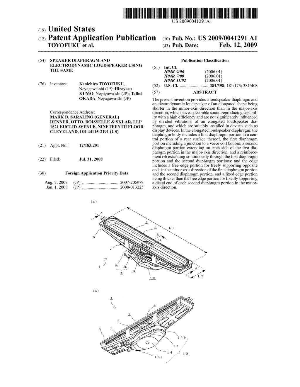 SPEAKER DIAPHRAGM AND ELECTRODYNAMIC LOUDSPEAKER USING THE SAME - diagram, schematic, and image 01