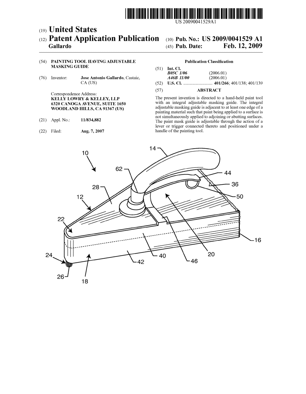 PAINTING TOOL HAVING ADJUSTABLE MASKING GUIDE - diagram, schematic, and image 01