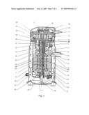 Scroll-type refrigerant compressor diagram and image