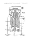 Scroll-type refrigerant compressor diagram and image