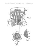 Scroll-type refrigerant compressor diagram and image