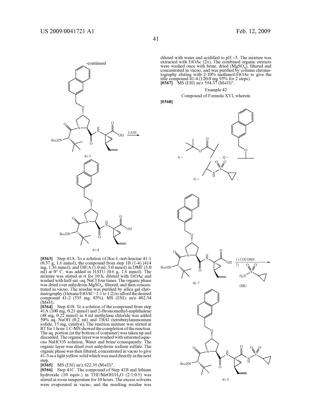 ARYLALKOXYL HEPATITIS C VIRUS PROTEASE INHIBITORS - diagram, schematic, and image 42