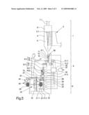 DEVICE FOR MELT SPINNING, TREATING AND WINDING SYNTHETIC THREADS diagram and image