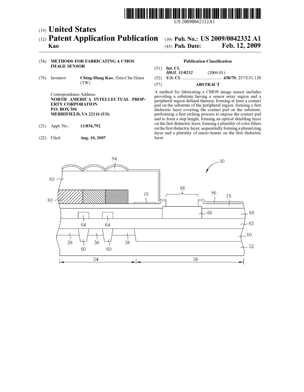 METHODS FOR FABRICATING A CMOS IMAGE SENSOR - diagram, schematic, and image 01