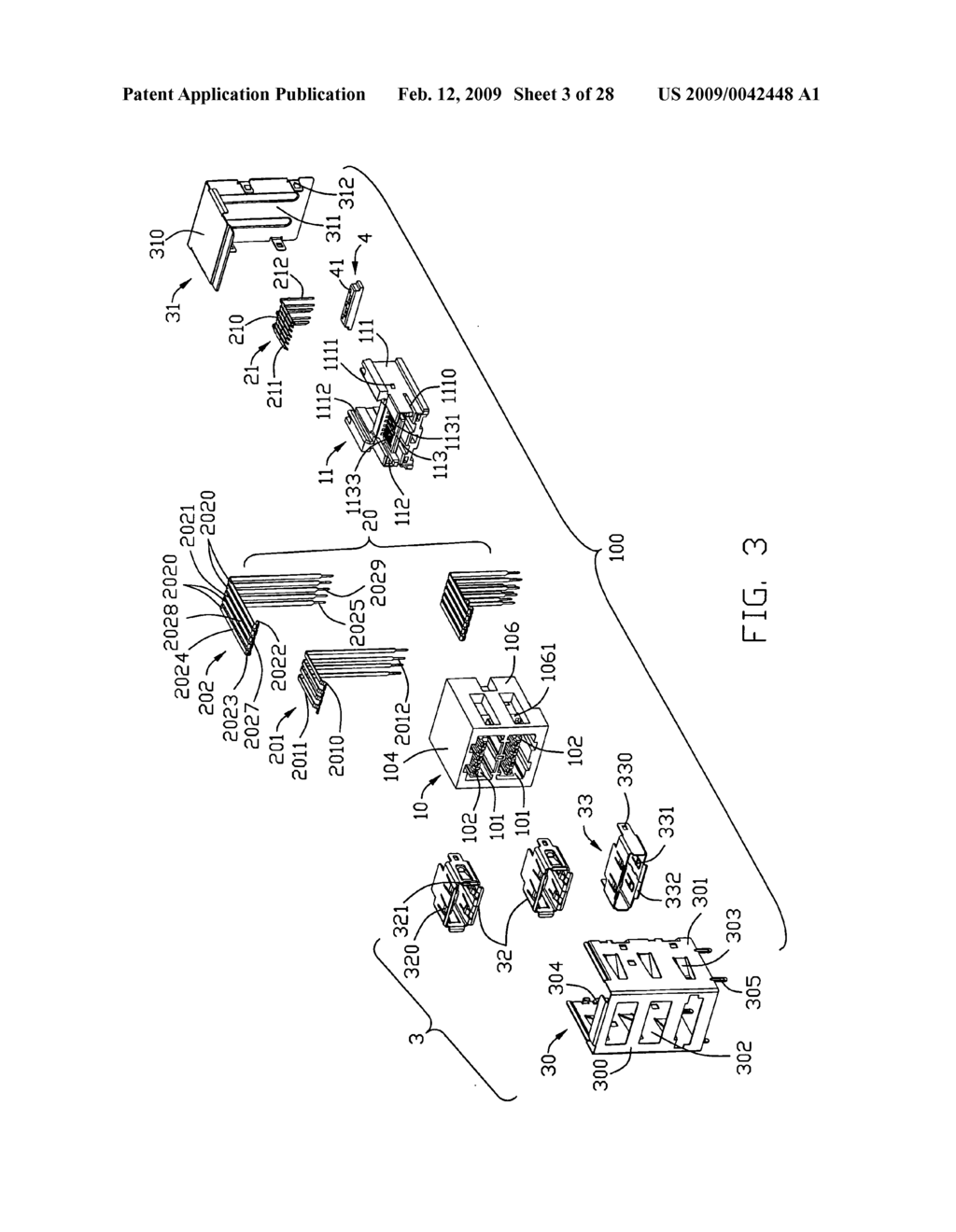 Stacked electrical connector with improved signal transmission - diagram, schematic, and image 04