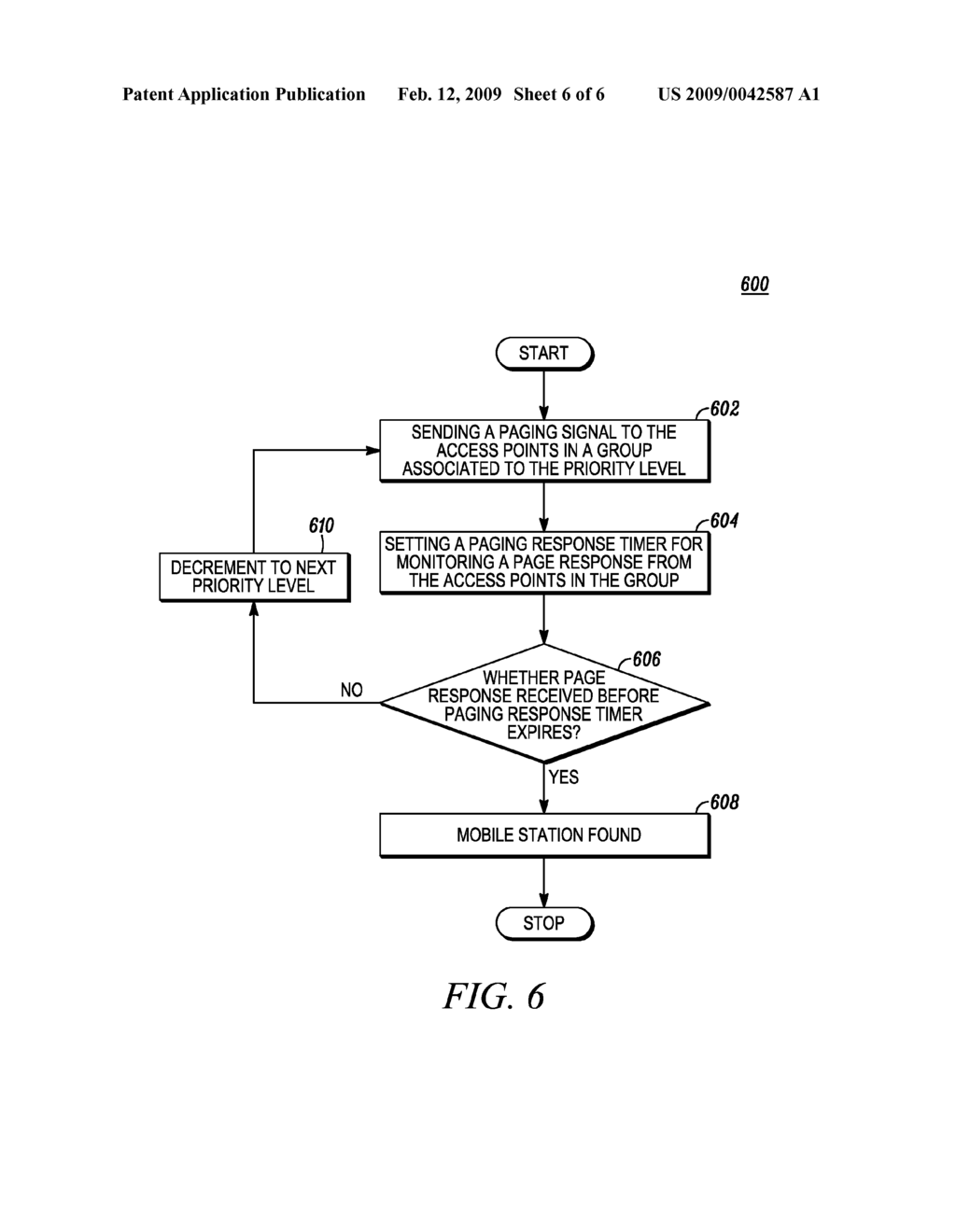 METHOD AND APPARATUS FOR OPTIMIZING PAGING IN A COMMUNICATION NETWORK - diagram, schematic, and image 07