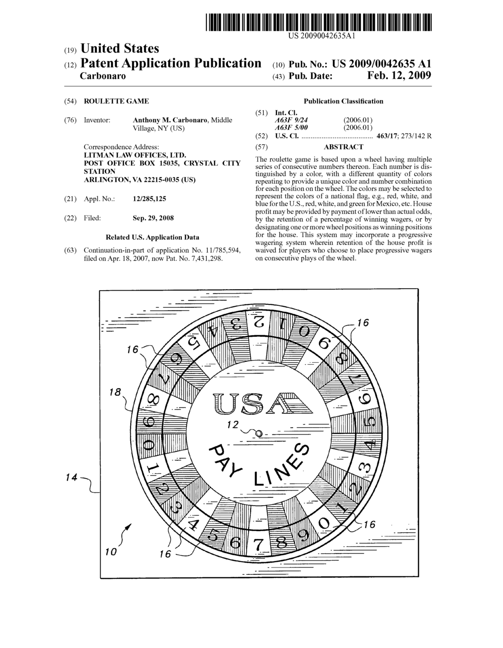 Roulette game - diagram, schematic, and image 01