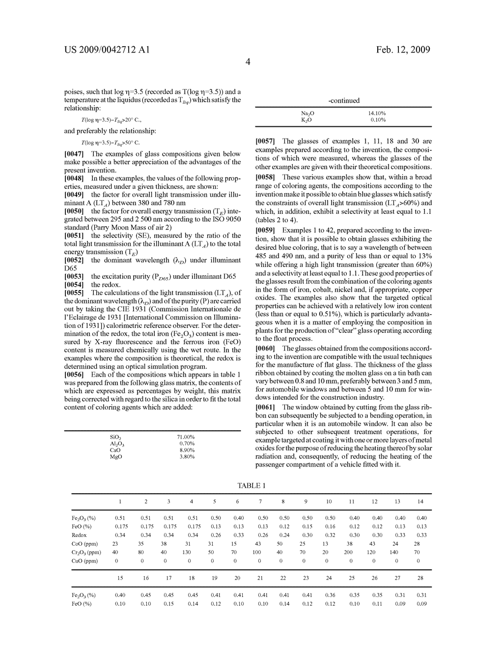 BLUE GLASS COMPOSITION INTENDED FOR THE MANUFACTURE OF WINDOWS - diagram, schematic, and image 05