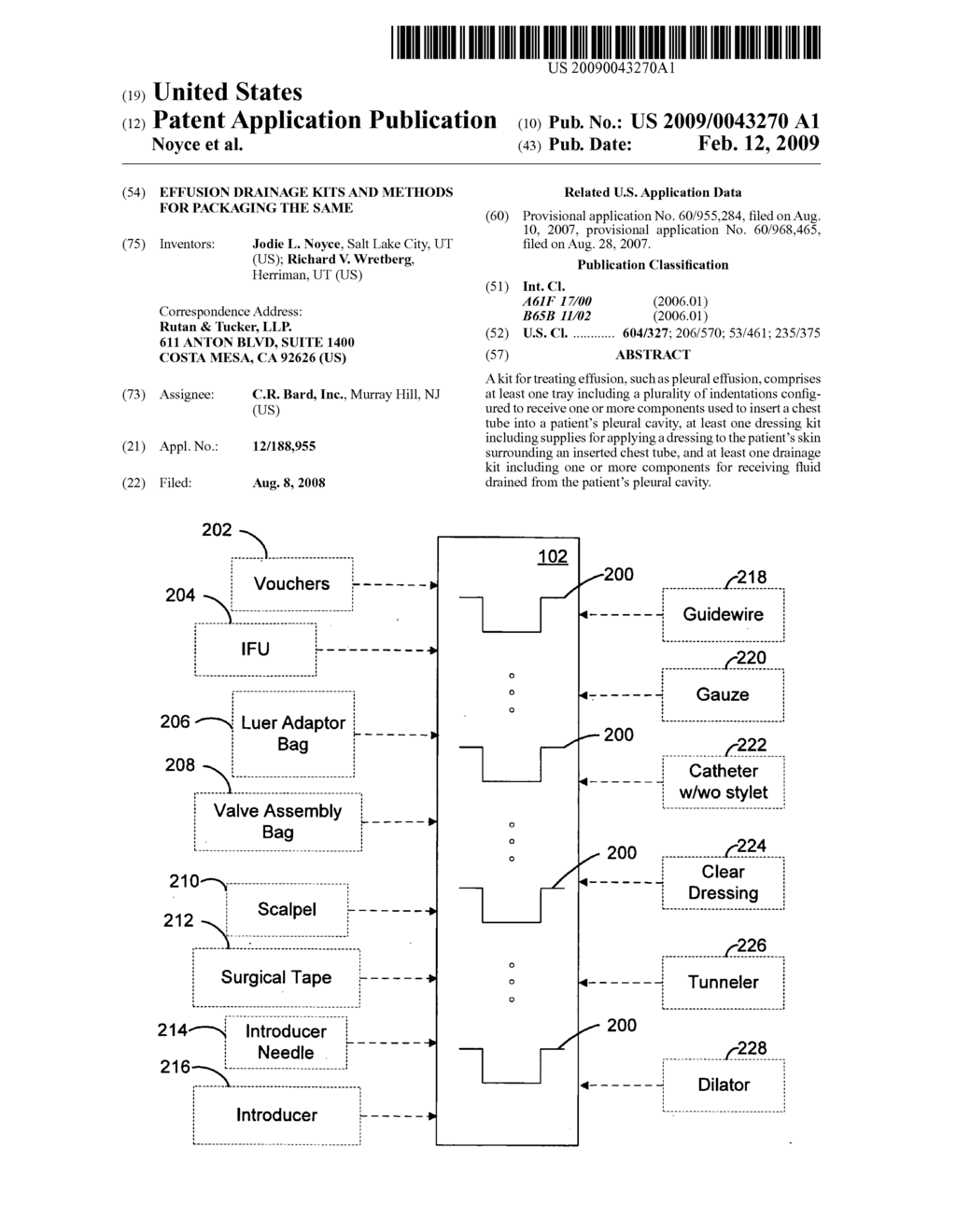 EFFUSION DRAINAGE KITS AND METHODS FOR PACKAGING THE SAME - diagram, schematic, and image 01