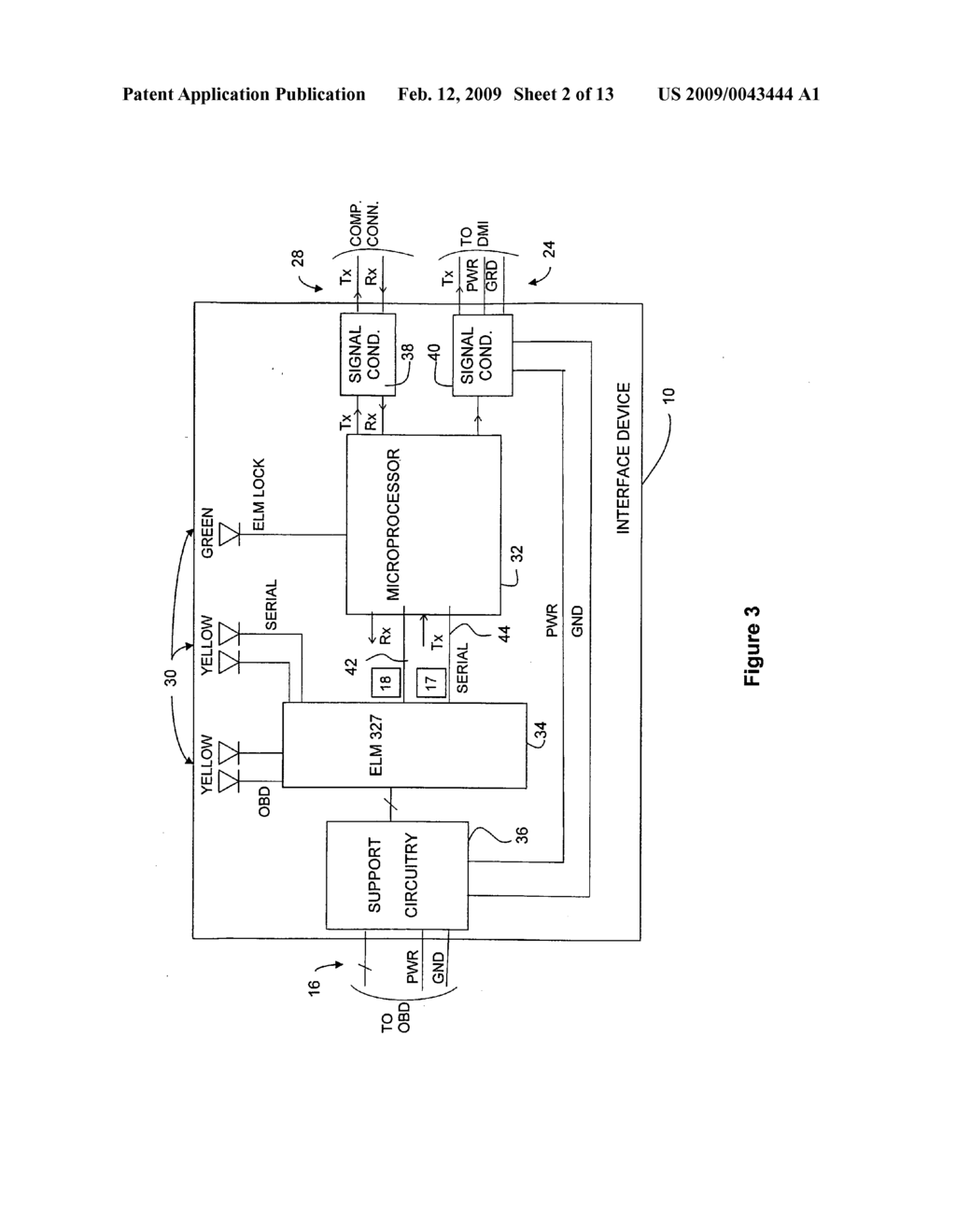 System and method for interfacing between an on-board diagnostic output and a distance measuring instrument input - diagram, schematic, and image 03